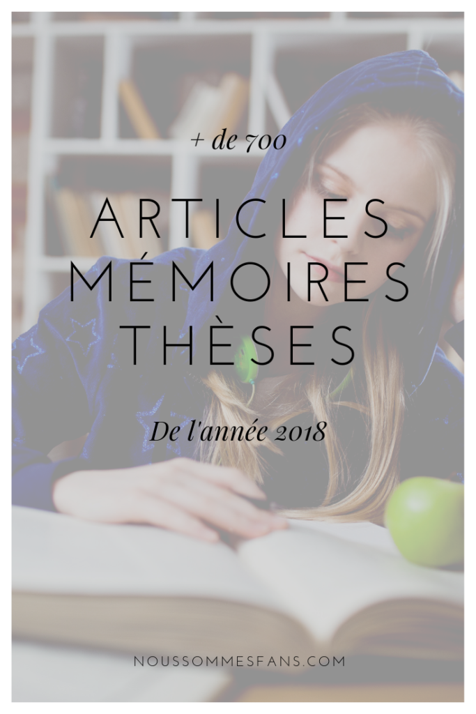 Articles, mémoires et thèses de 2018